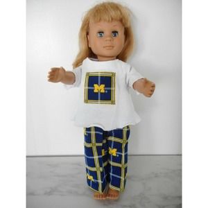 University of Michigan Sleepwear or Outfit for 18" Dolls